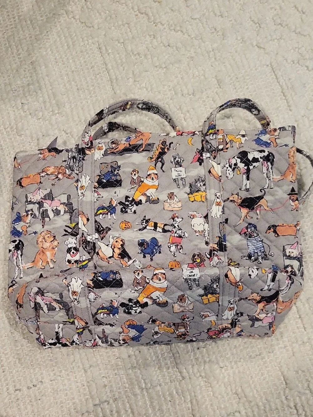 Vera Bradley Halloween Dogs Print Small Tote Bag